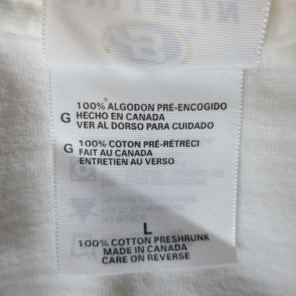 Vintage 90s CFL Toronto Argos T-shirt Size L - Picture 8 of 8